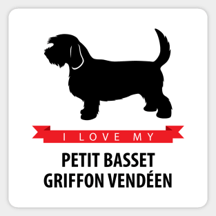 I Love My Petit Basset Griffon Vendeen Sticker